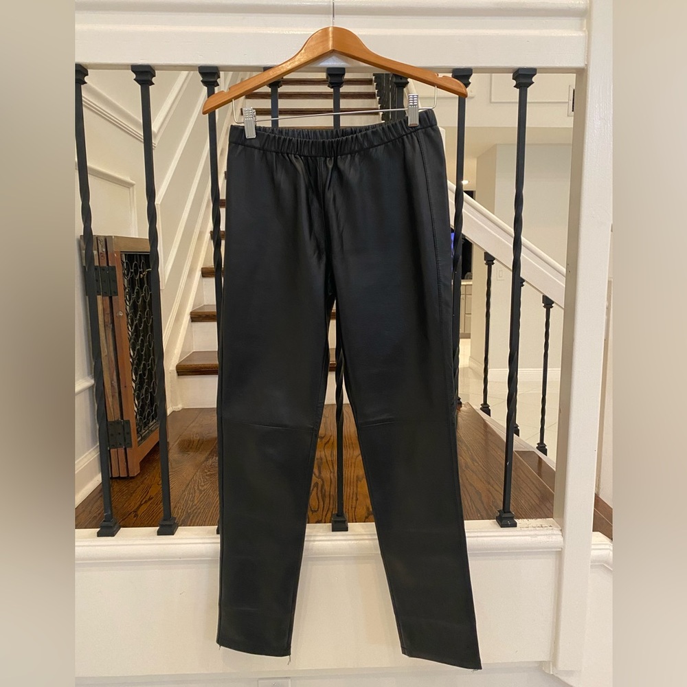 Plain Faux Leather Legging